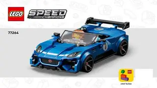 LEGO Speed Champions 77264 Jaguar F-TYPE Project 7 & Land Rover Defender Classic building instructions