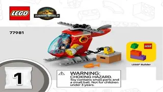 LEGO Jurassic World 77981 Velociraptor, Stegosaurus & Pteranodon Rescue building instructions