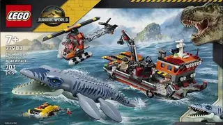 LEGO Jurassic World 77983 Mosasaurus Dinosaur Boat Attack building instructions