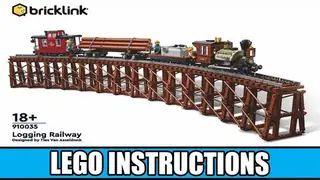 LEGO Bricklink 910035 Logging Railway building instructions