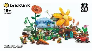 LEGO Bricklink 910051 Mushroom Village building instructions
