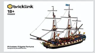 LEGO Bricklink 910059 Privateer Frigate Fortuna building instructions
