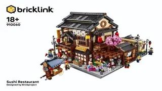 LEGO Bricklink 910060 Sushi Restaurant building instructions