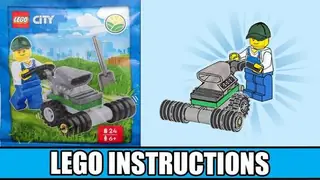 LEGO City 952404 Farmer with lawn mower building instructions