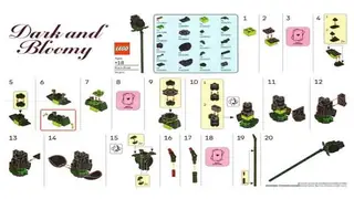 LEGO Botanicals - BLACKROSE - Dark and Bloomy - Valentine's Day Event building instructions