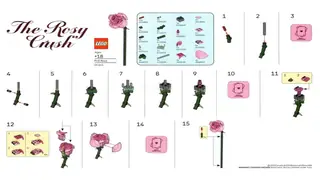 LEGO Botanicals - PINKROSE - The Rosy Crush - Valentine's Day Event building instructions