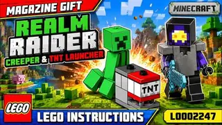 LEGO Minecraft L0002247 Realm Raider with Creeper and TNT Launcher building instructions