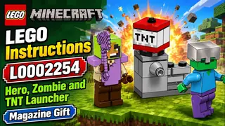 LEGO L0002254 Minecraft - Hero, Zombie and TNT Launcher - Magazine Gift building instructions