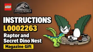 LEGO L0002263 Jurassic World - Raptor and Secret Dino Nest - Magazine Gift building instructions